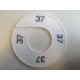 Maatring 9 cm wit/zw 37